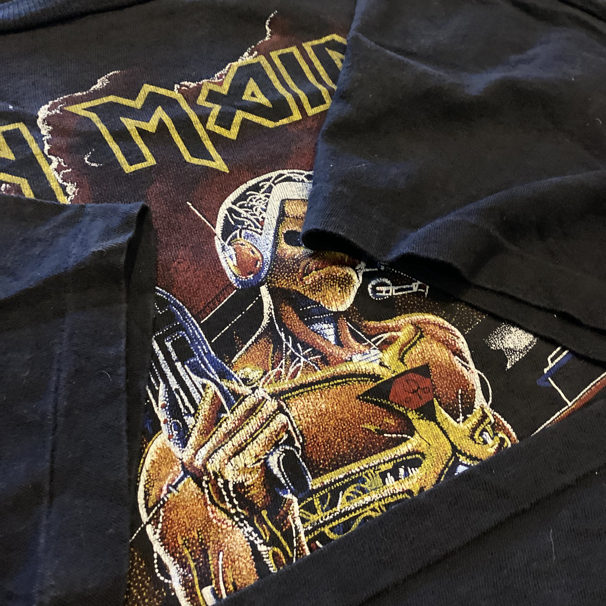 Vintage Iron Maiden "Iron Maiden Holdings" Somewhere In Time T-Shirt - jointcustodydc