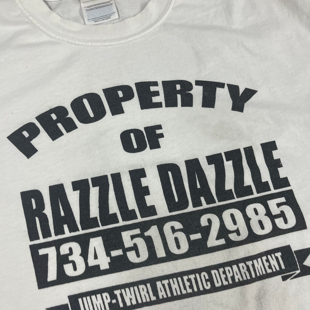 Vintage RZL DZL &quot;734-516-2985&quot; T-Shirt