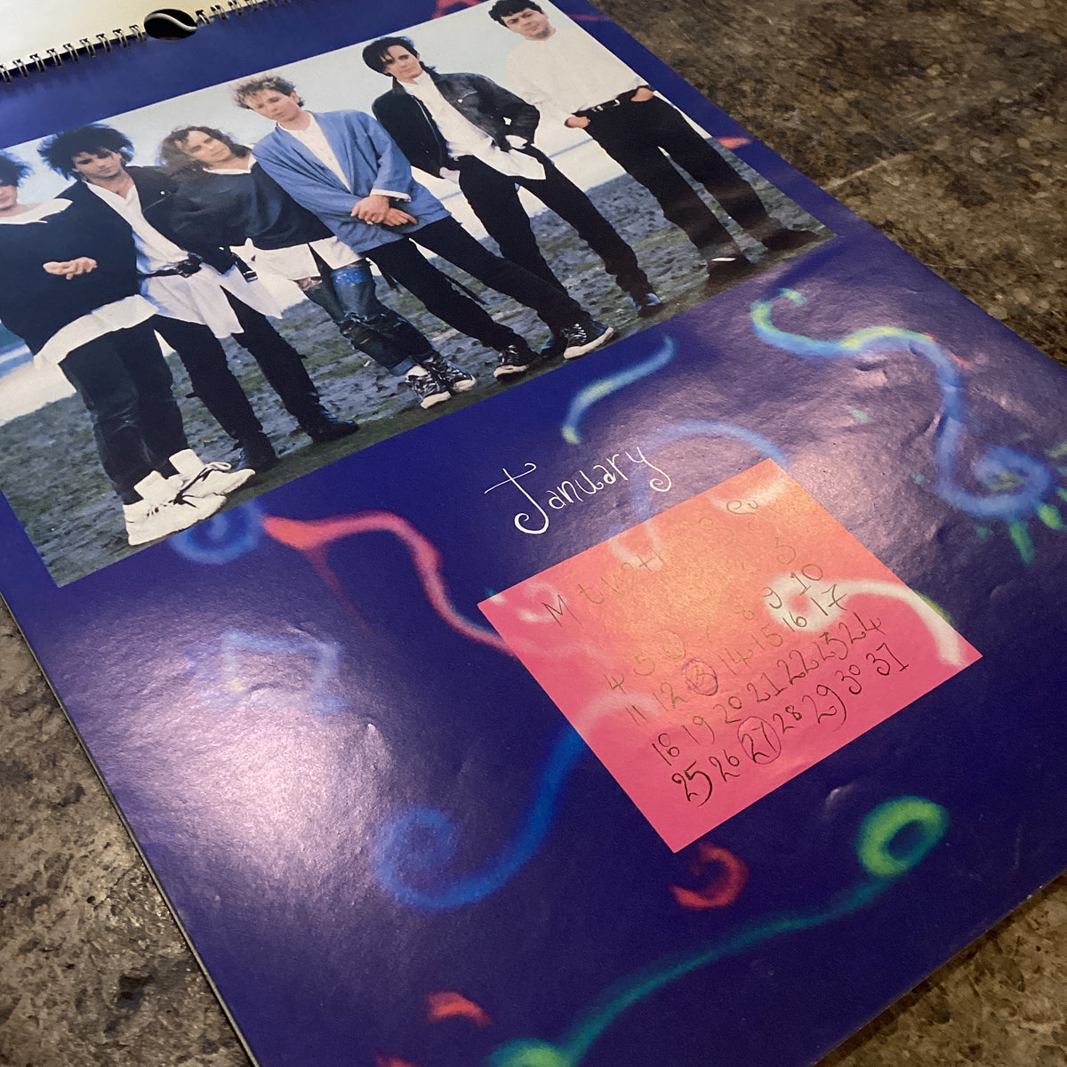 Vintage The Cure "Official" '88 Calendar - jointcustodydc