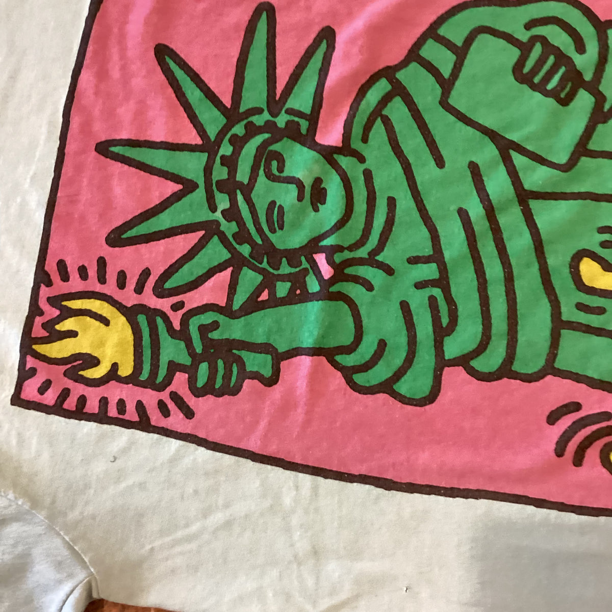 Vintage Keith Haring &quot;Statue of Liberty&quot; &#39;86 T-Shirt