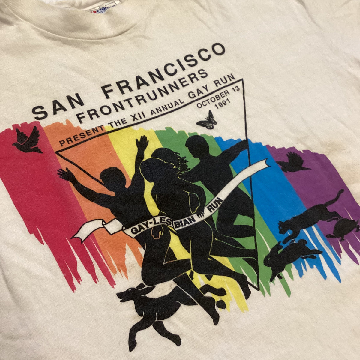 Vintage San Francisco Frontrunners &quot;Gay-Lesbian Run&quot; &#39;91 T-Shirt