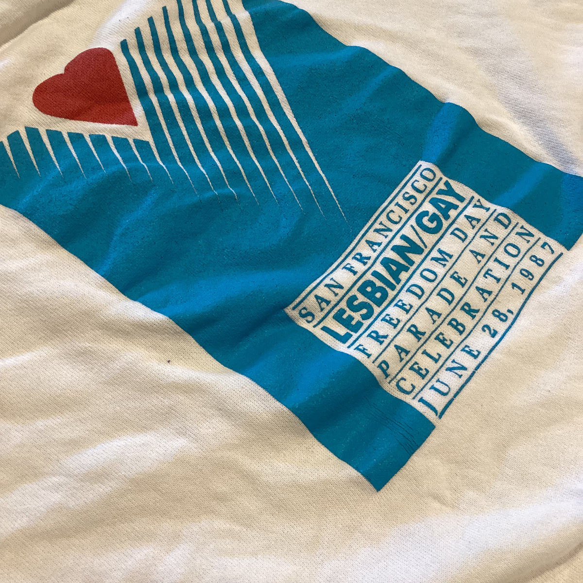 Vintage San Francisco Lesbian/Gay &quot;Freedom Day Parade Celebration&quot; &#39;87 Raglan Sweatshirt