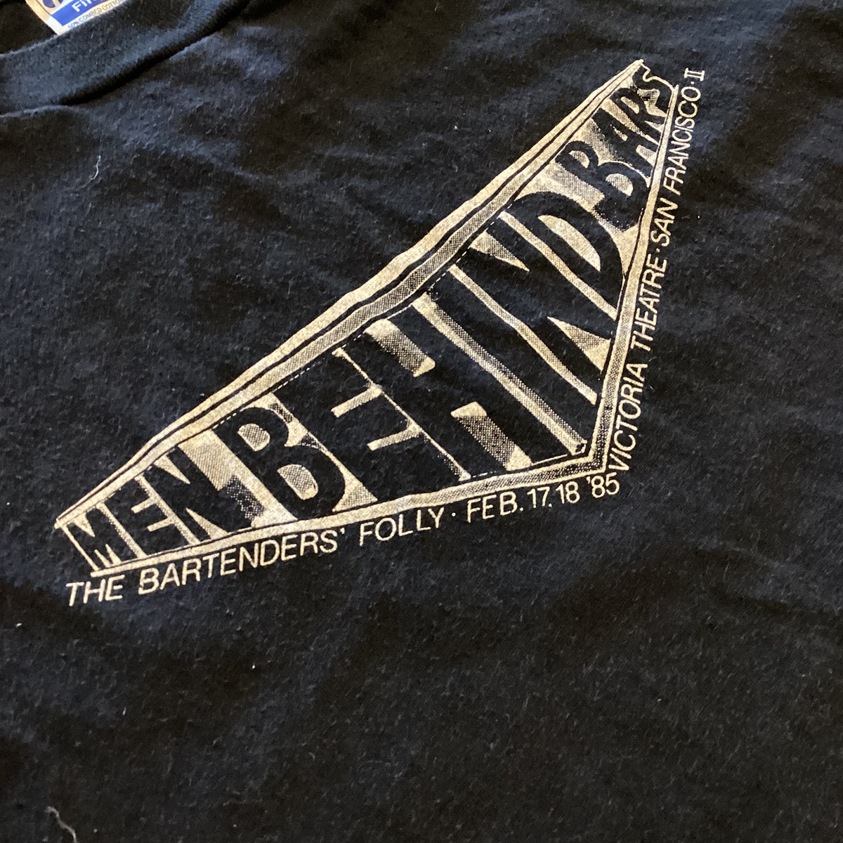 Vintage Men Behind Bars &quot;The Bartenders&#39; Folly&quot; San Francisco &#39;85 T-Shirt