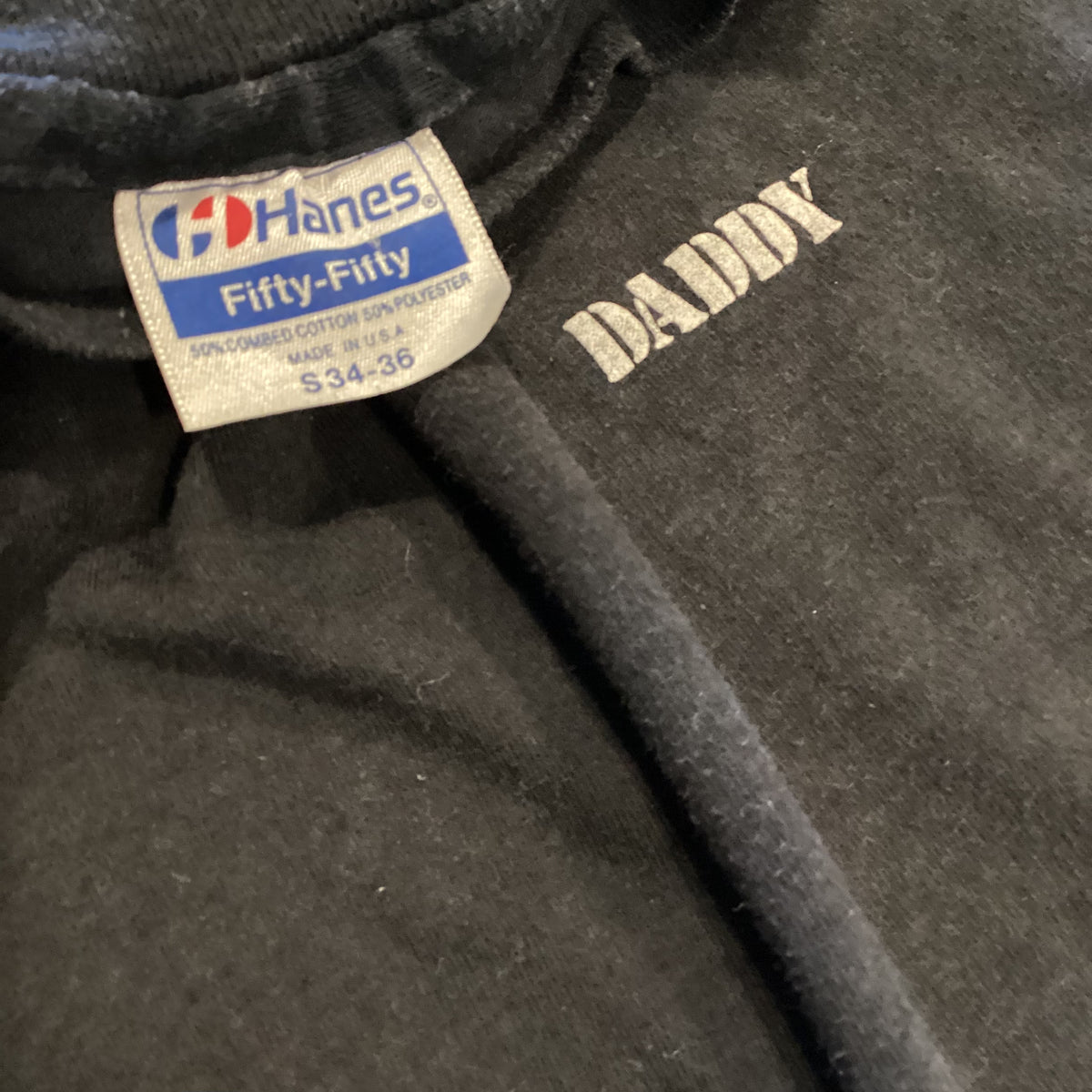 Vintage &#39;80s &quot;Daddy&quot; Pocket Print T-Shirt