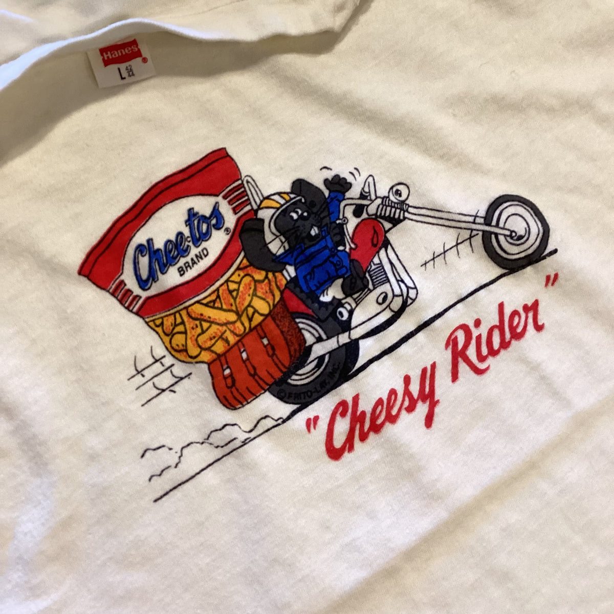 Vintage Cheetos &quot;Cheesy Rider&quot; Promotional T-Shirt