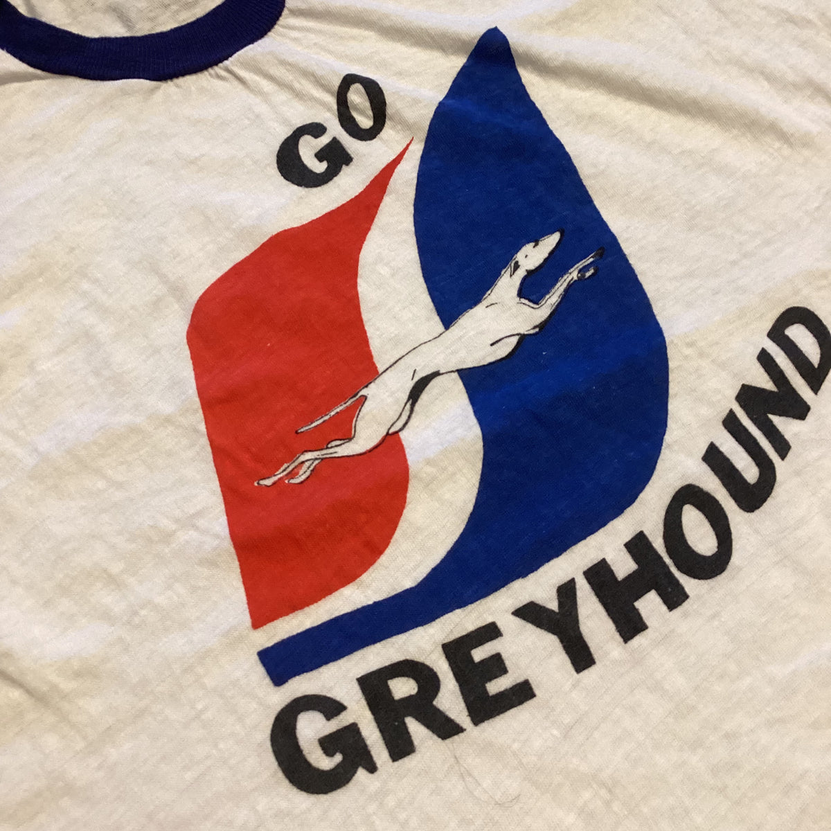 Vintage Go Greyhound &quot;Promotional&quot; Ringer Shirt