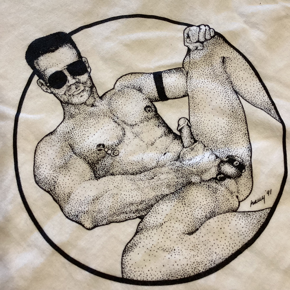 Vintage Body Physique &quot;Leather Art&quot; BDSM Kink T-Shirt