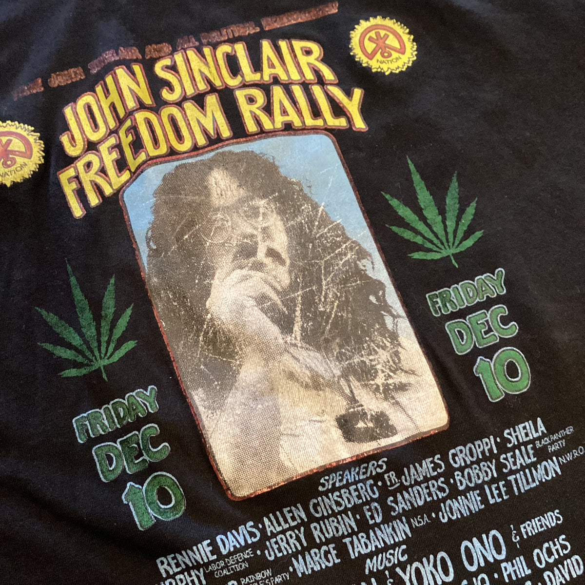 Vintage John Sinclair MC5 &quot;Freedom Rally&quot; T-Shirt