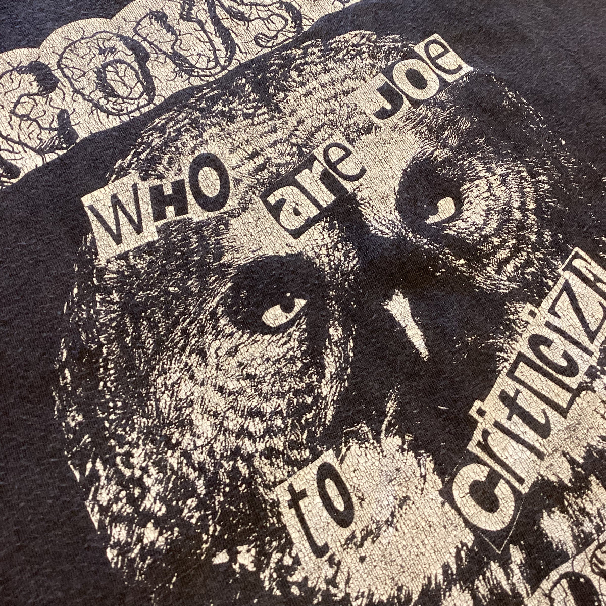 Vintage Acoustic Grinder "Who Are Joe To Criticize" T-Shirt
