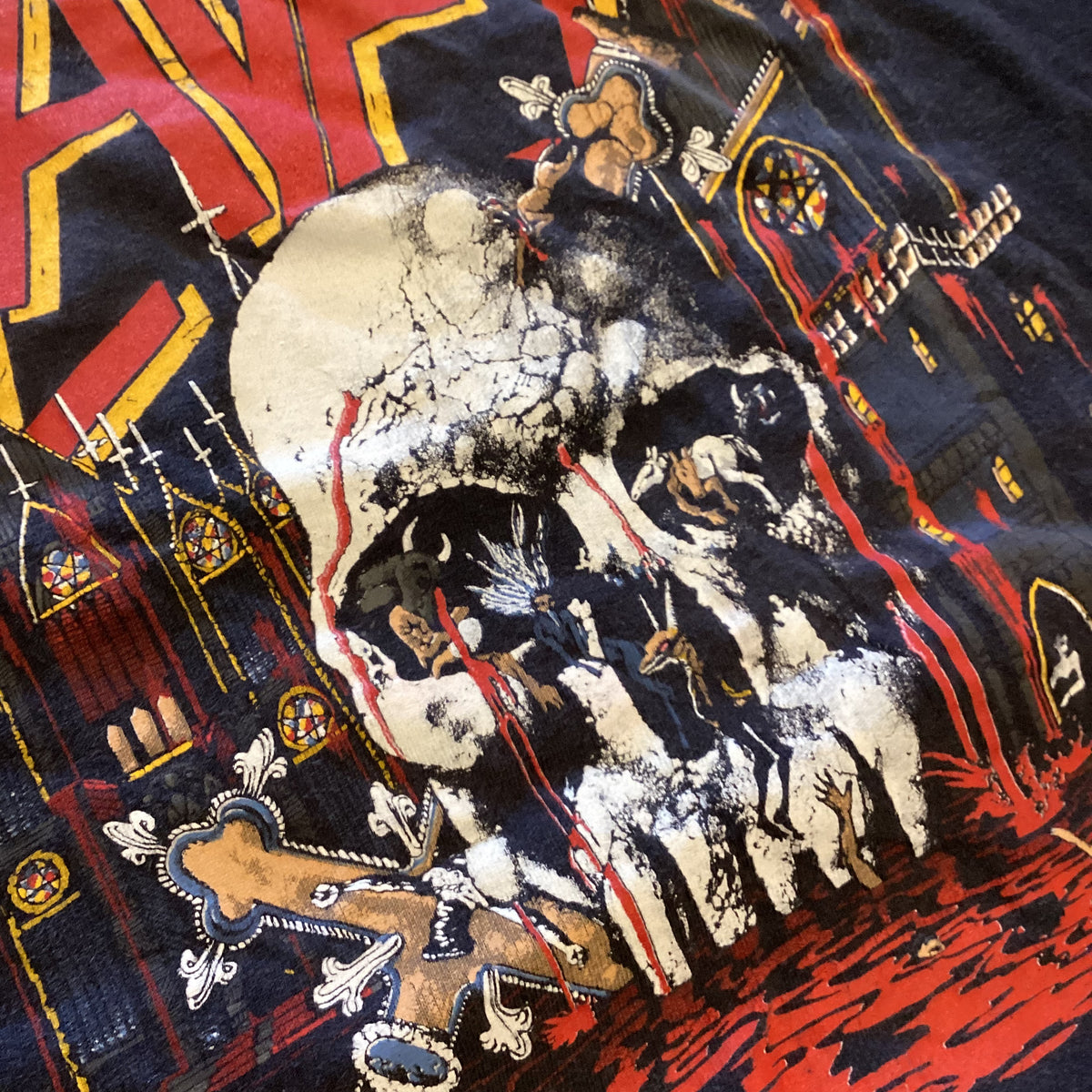 Vintage Slayer "World Sacrifice" '88 Tour T-Shirt - jointcustodydc