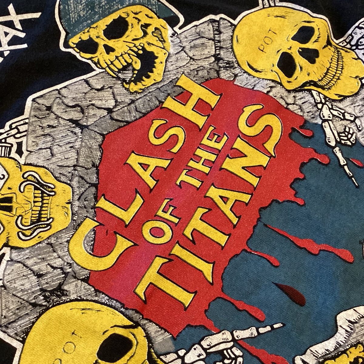 Vintage Clash Of The Titans "Slayer Anthrax Megadeth Alice In Chains" '91 Tour T-Shirt