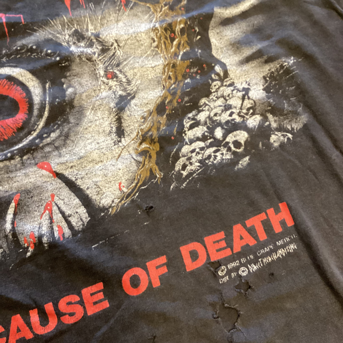 Vintage Obituary "Cause Of Death" NA '90 Tour T-Shirt - jointcustodydc