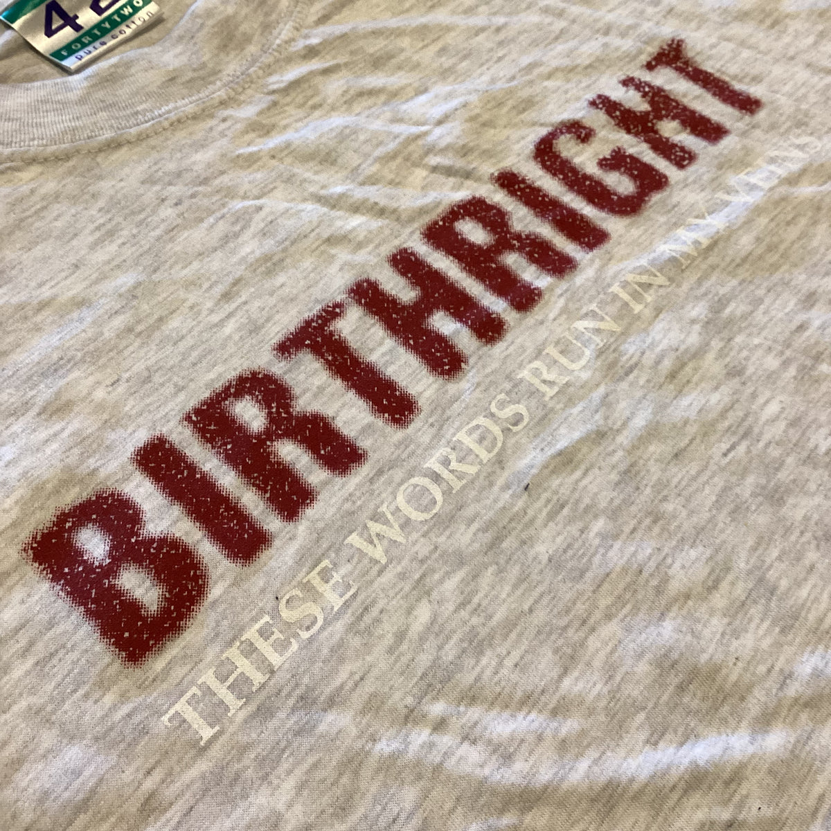 Vintage Birthright "These Words Run In My Veins" T-Shirt - jointcustodydc