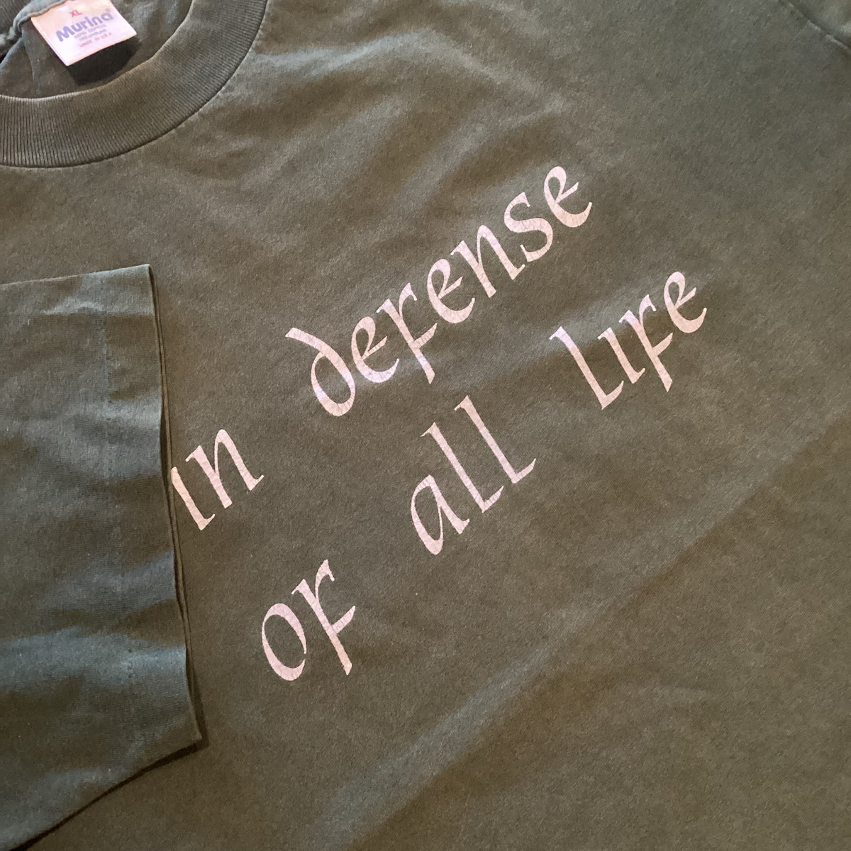 Vintage Catalyst Records "In Defense Of All Life" VEGAN T-Shirt