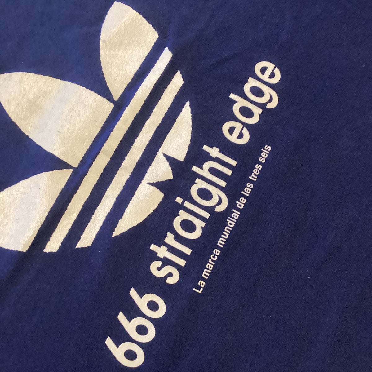 Vintage ADIDAS "All Day I Dream About Straight Edge" 666 Ringer Shirt