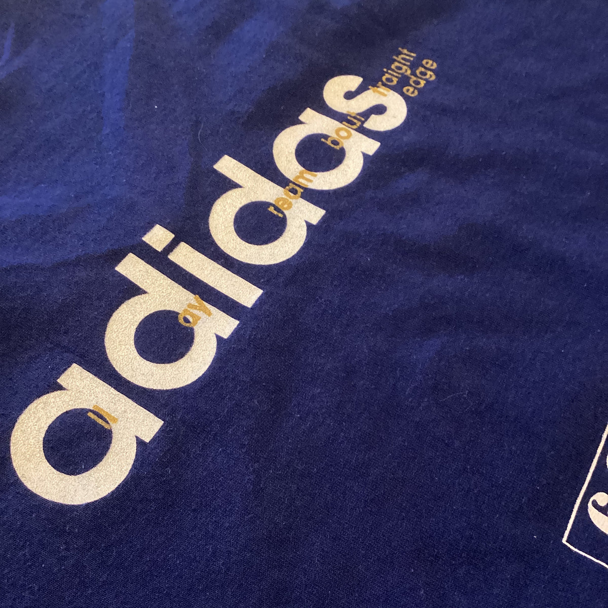 Vintage ADIDAS "All Day I Dream About Straight Edge" 666 Ringer Shirt