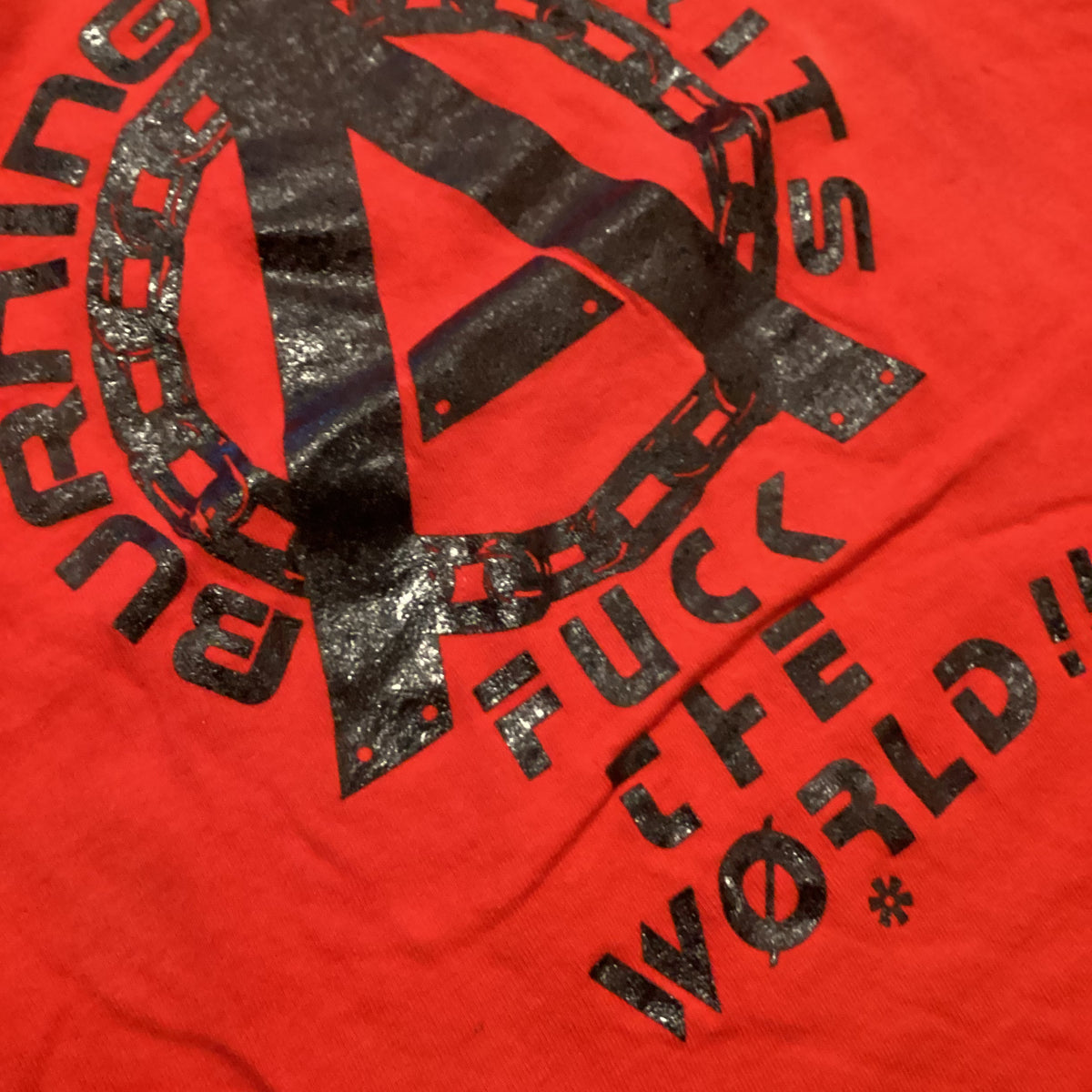 Vintage Burning Spirits "Fuck The World" 1999 T-Shirt - jointcustodydc