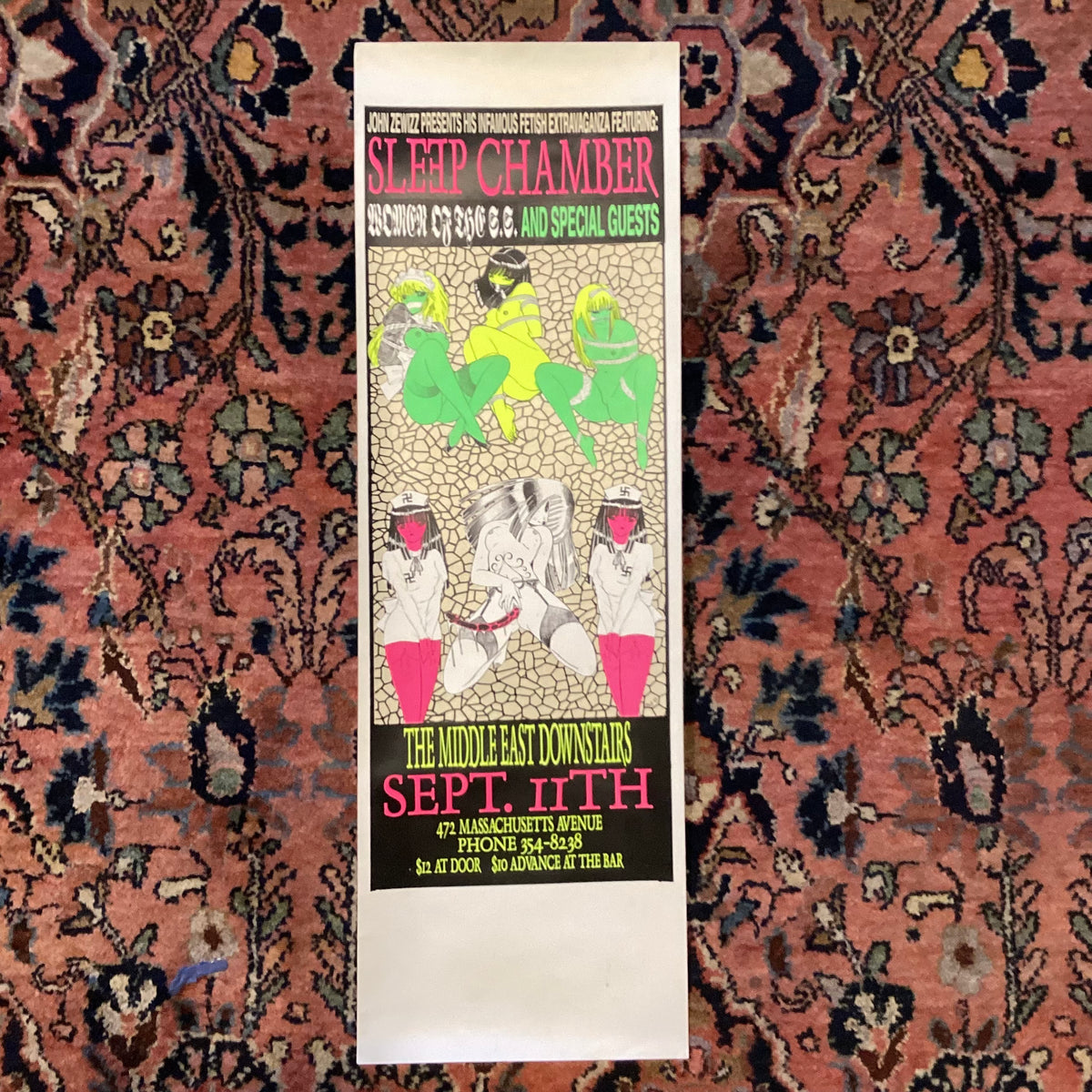 Vintage Sleep Chamber + Women Of The S.S. &quot;The Middle East&quot; &#39;93 Hand-Screened Poster