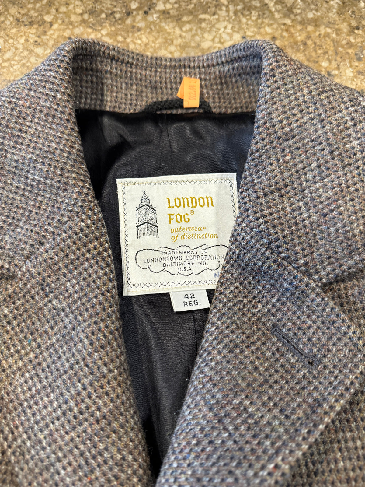 Vintage London Fog "Tweed" Trench Coat