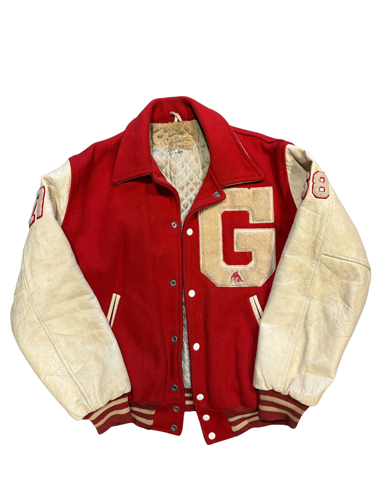 Vintage Hewitt Mfg. "Greenwich Wrestling" Varsity Jacket