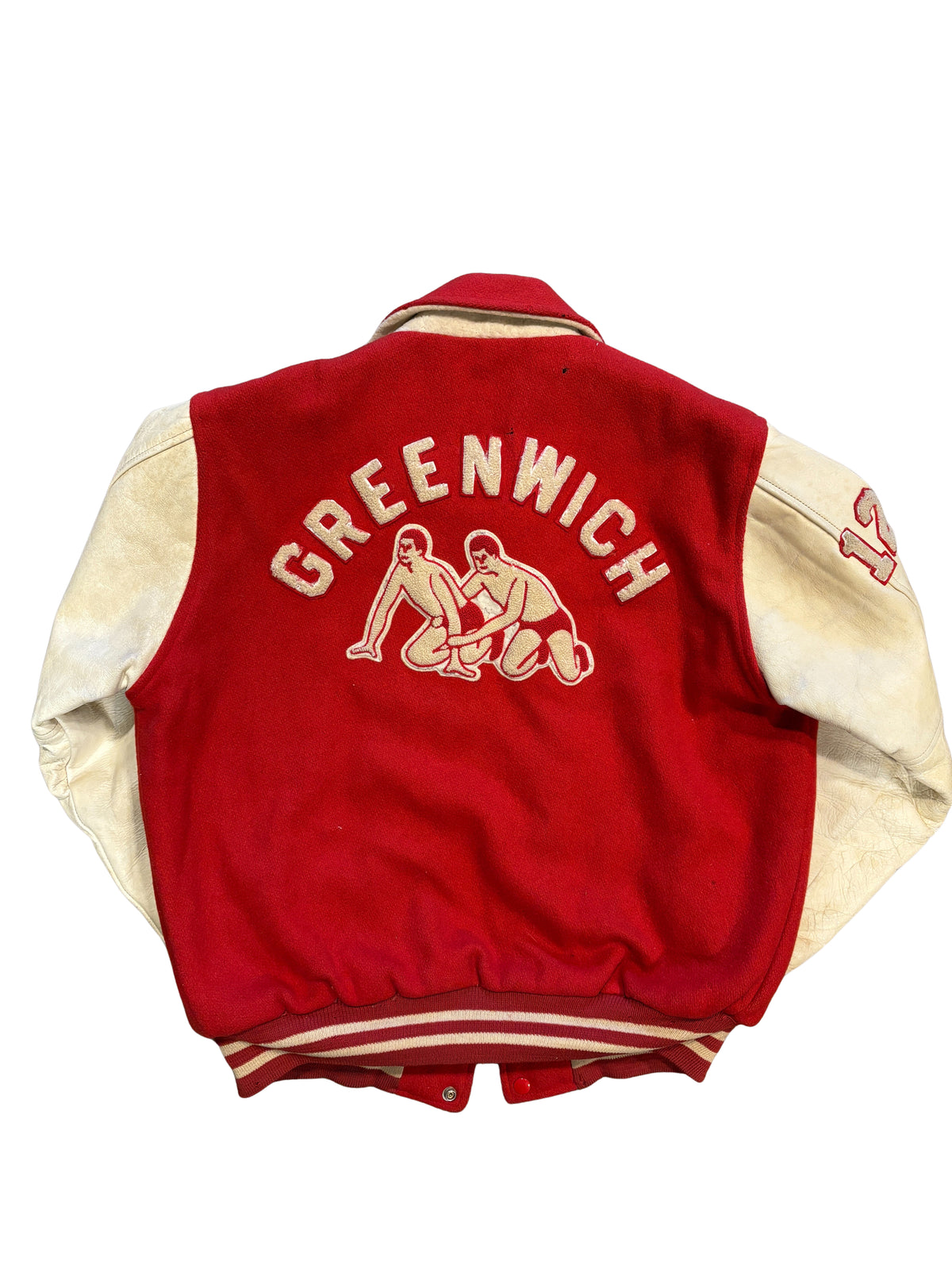 Vintage Hewitt Mfg. "Greenwich Wrestling" Varsity Jacket