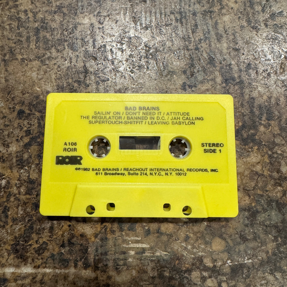 Vintage Bad Brains "Bad Brains" Roir Tape Yellow