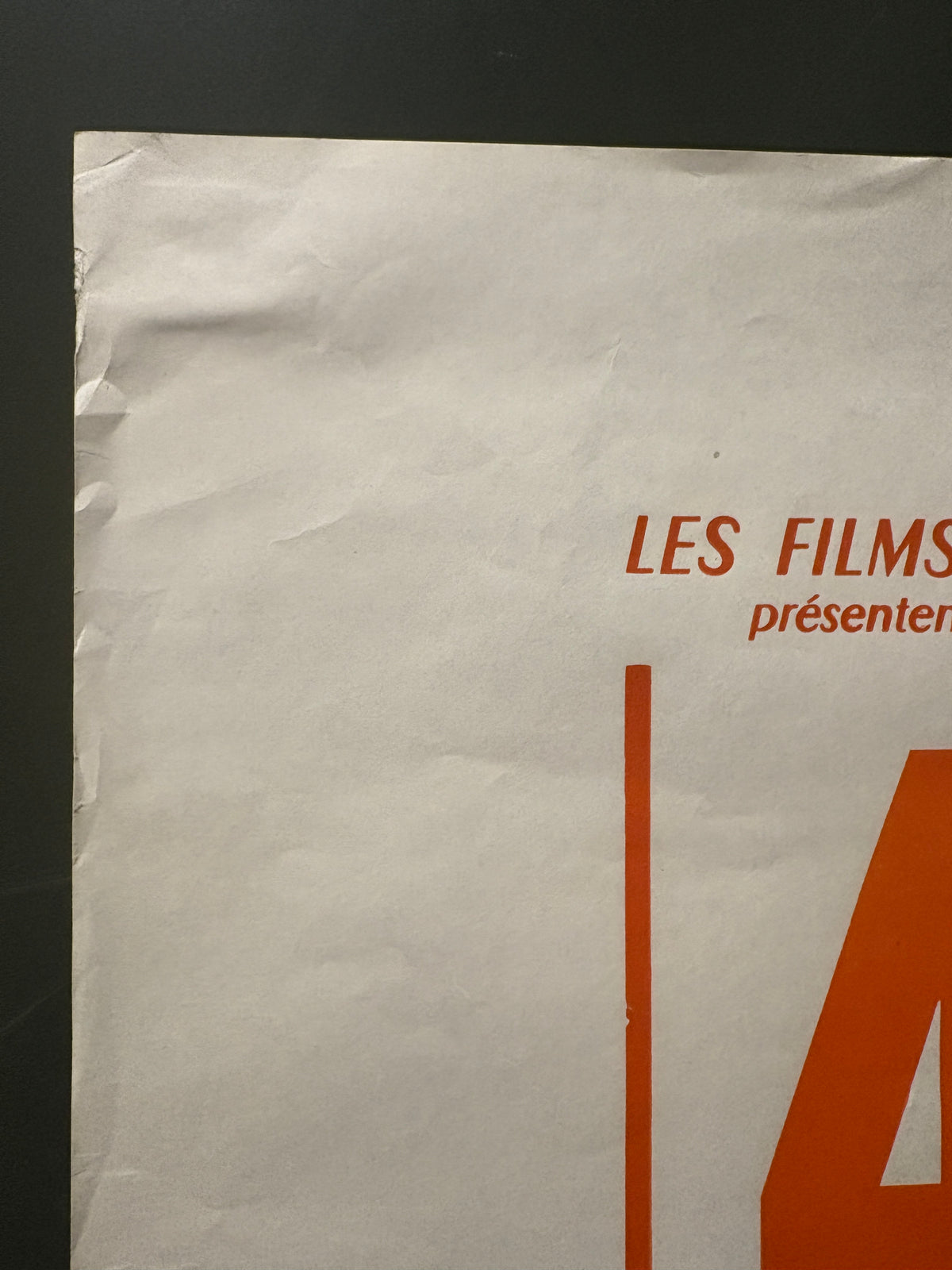 Vintage The Beatles "A Hard Day's Night" French Movie Poster