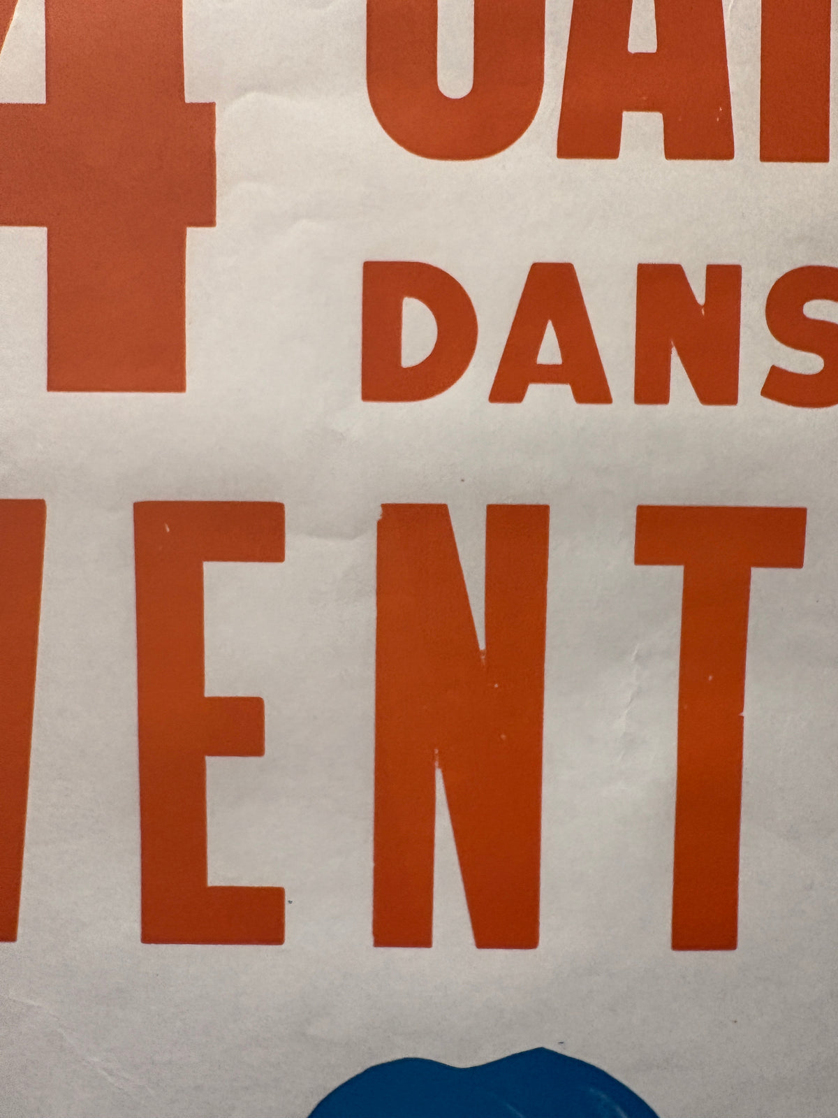 Vintage The Beatles "A Hard Day's Night" French Movie Poster