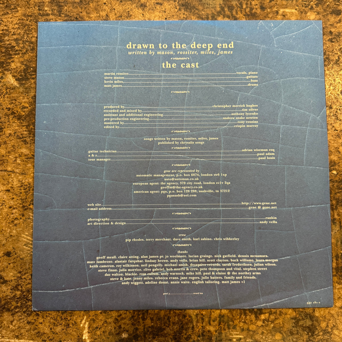 Vintage Gene "Drawn To The Deep End" Polydor Records - jointcustodydc