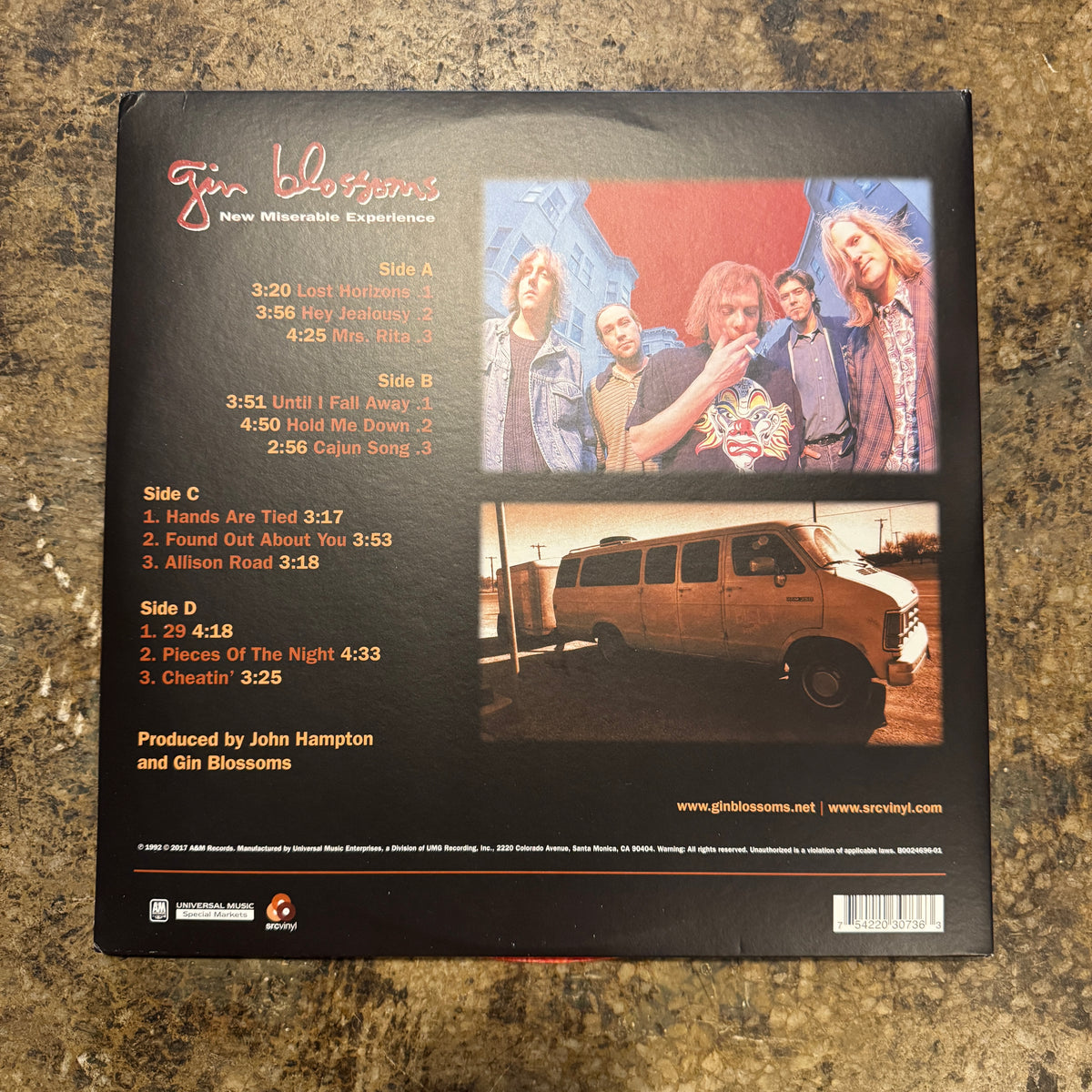 Gin Blossoms "New Miserable Experience" Brown Vinyl SRC HiFi Audiophile Mastering