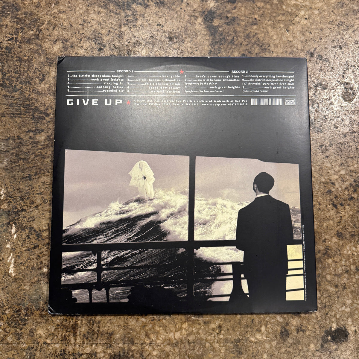 The Postal Service "Give Up" Clear Vinyl Sub Pop