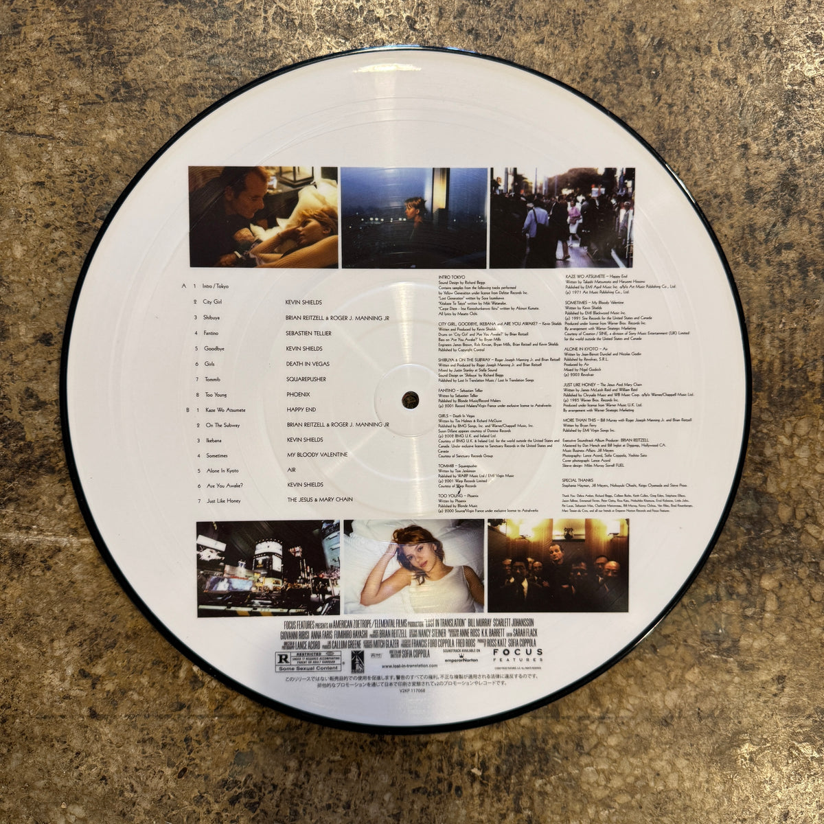 Vintage Lost In Translation "Soundtrack" Picture Disk