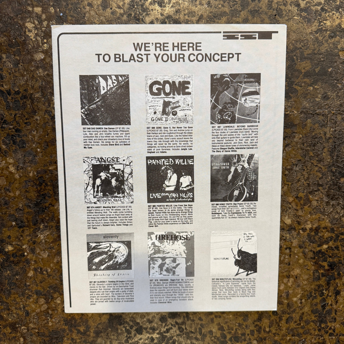 Vintage Sonic Youth "Sister" First Press SST LP