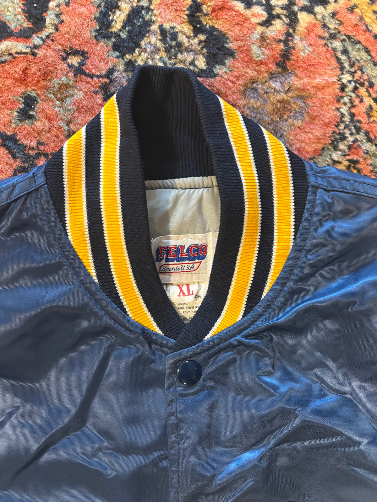 Vintage Felco "Navy" Nylon Bomber Jacket - jointcustodydc