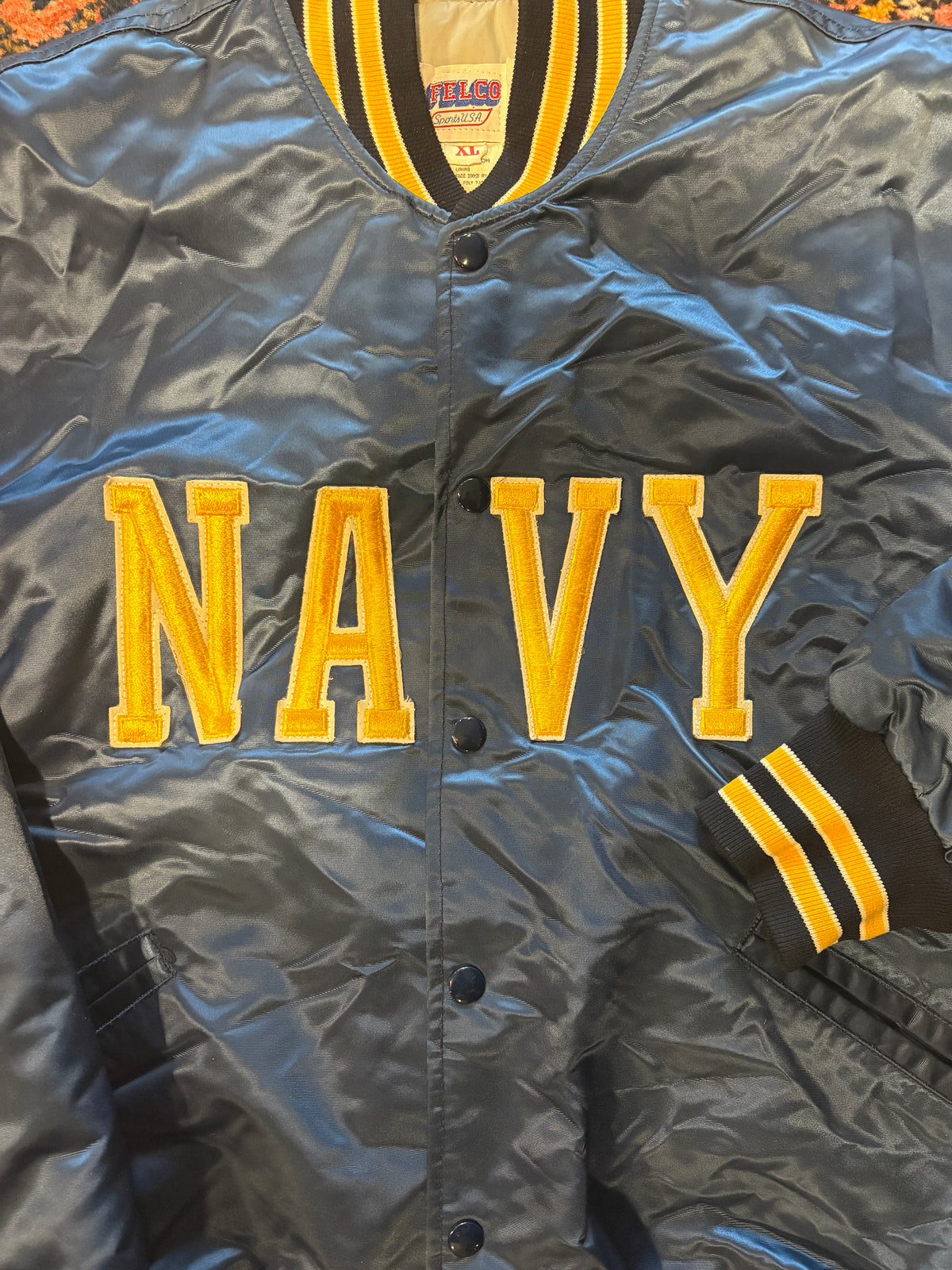 Vintage Felco "Navy" Nylon Bomber Jacket - jointcustodydc