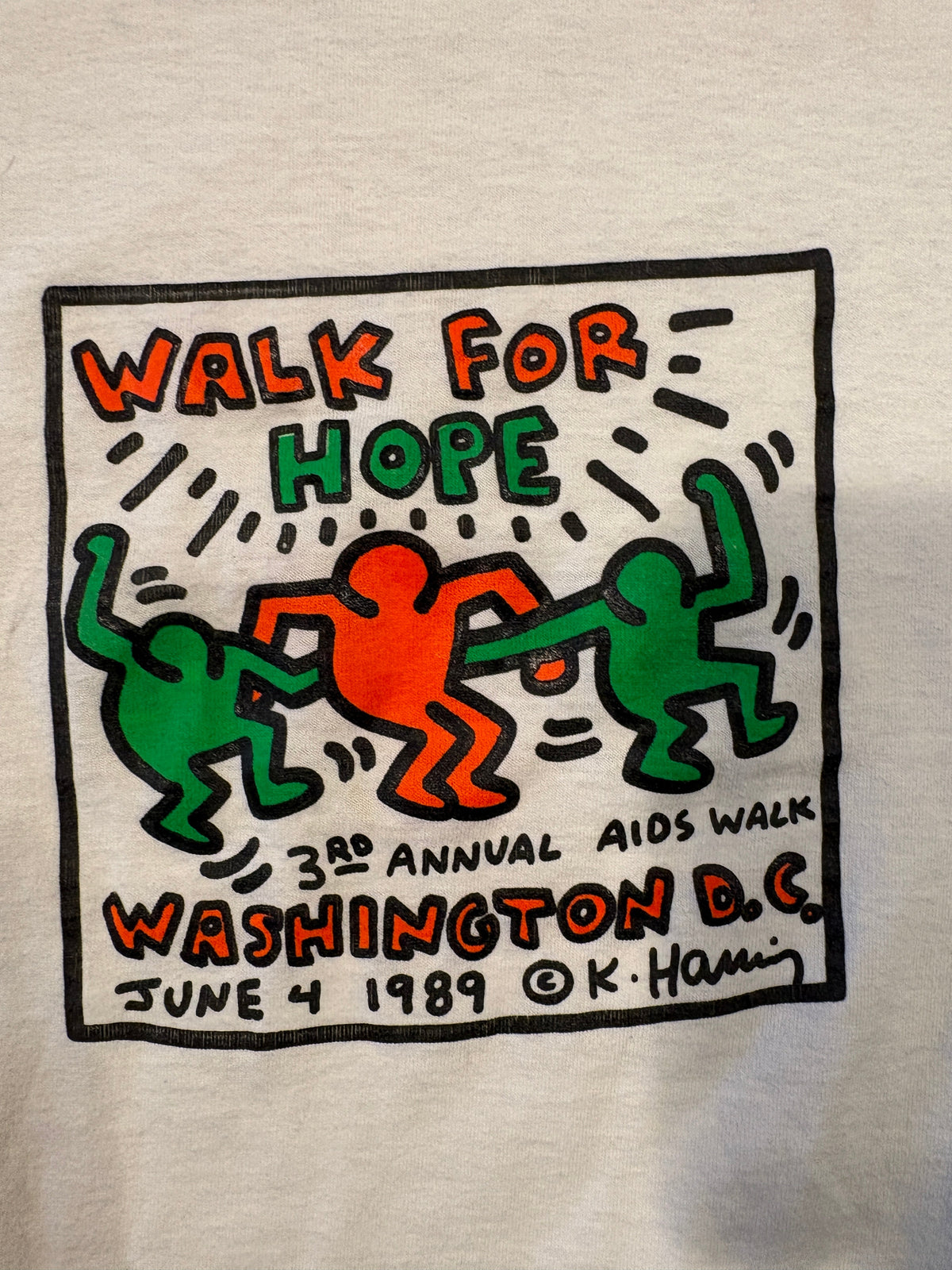 Vintage Keith Haring "Walk For Hope 1989 Washington DC" Shirt - jointcustodydc