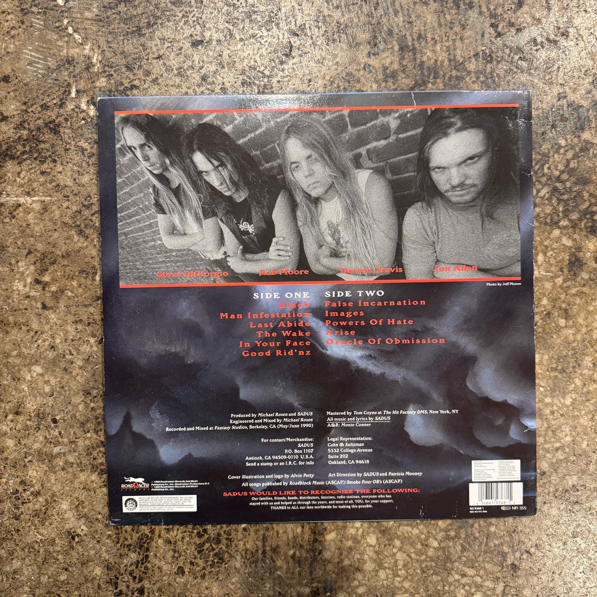 1990年 EU Sadus Swallowed in Black レコード 1990年 EU Sadus Swallowed in Black レコード