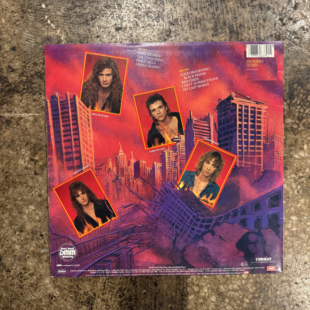 Vintage Megadeth "Peace Sells... But Who's Buying?" Combat European LP