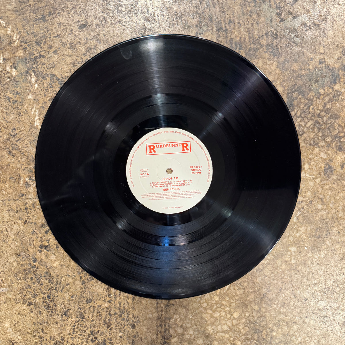 Vintage Sepultura "Chaos A.D." Roadrunner European LP