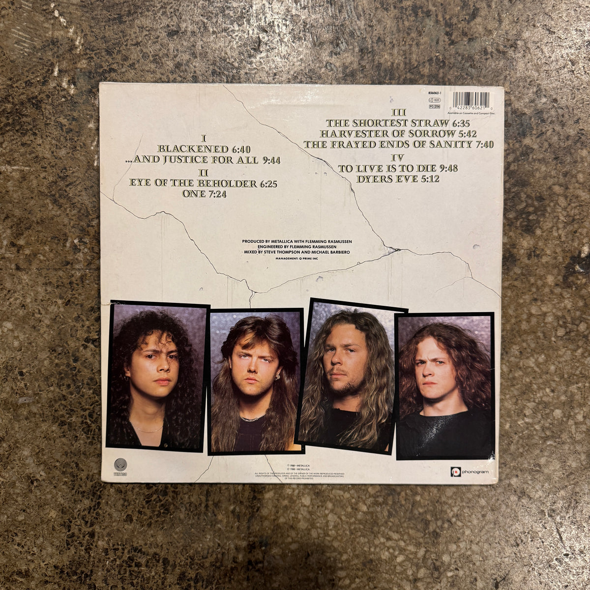 Vintage Metallica "... And Justice For All" Vertigo European Double LP