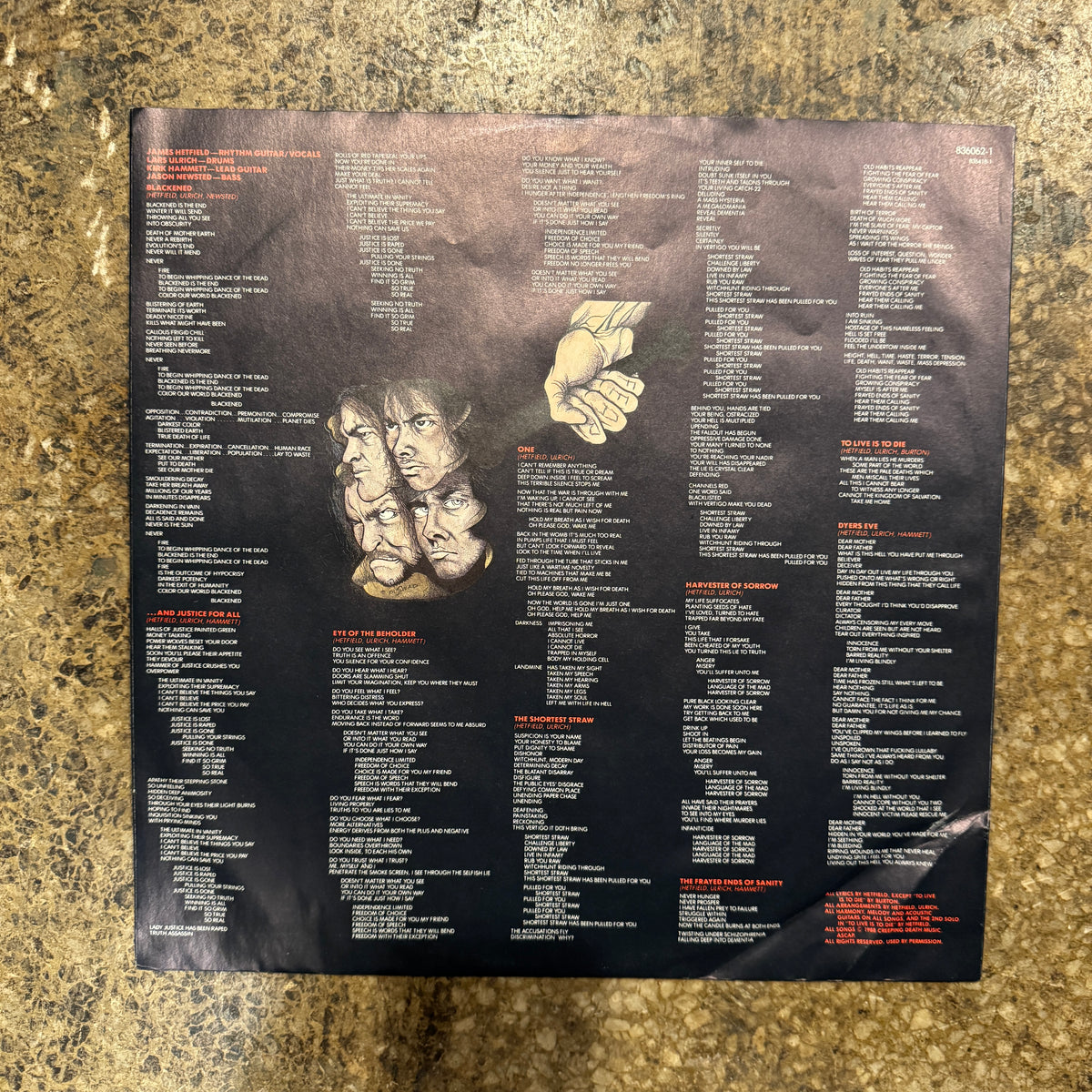 Vintage Metallica "... And Justice For All" Vertigo European Double LP