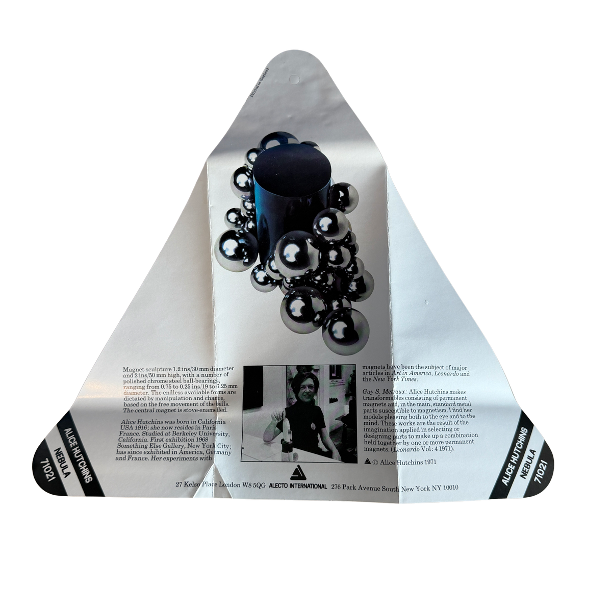 Vintage Alice Hutchins "Nebula" 1971 Interactive Magnetic Sculpture With Box