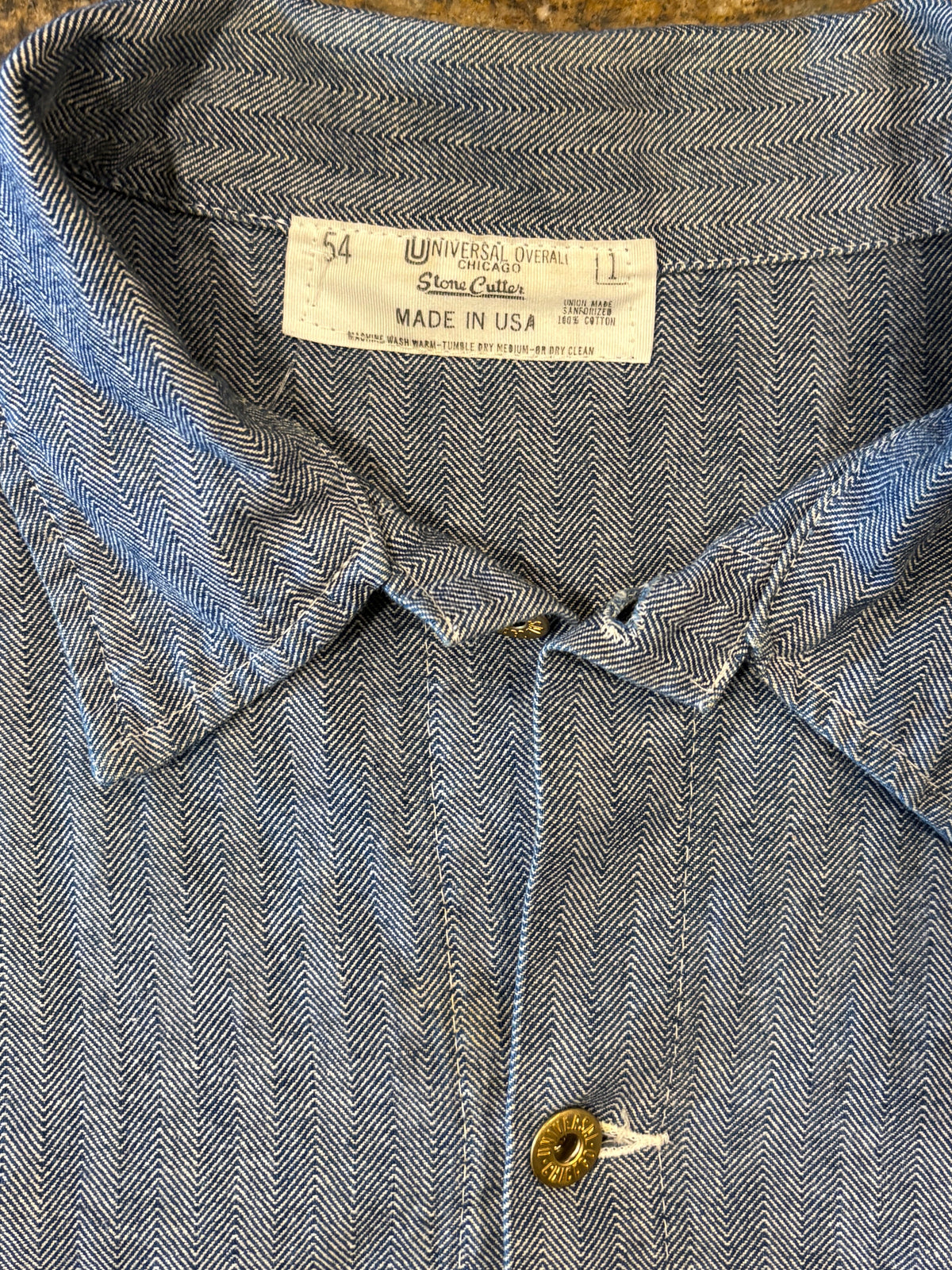 Vintage Universal Overall "Stone Cutter" Herringbone Chore Jacket