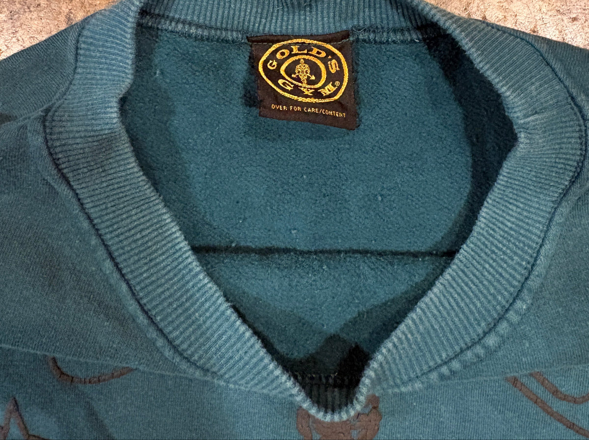 Vintage Gold's Gym "Nashville, TN" Puff Print Crewneck Sweatshirt