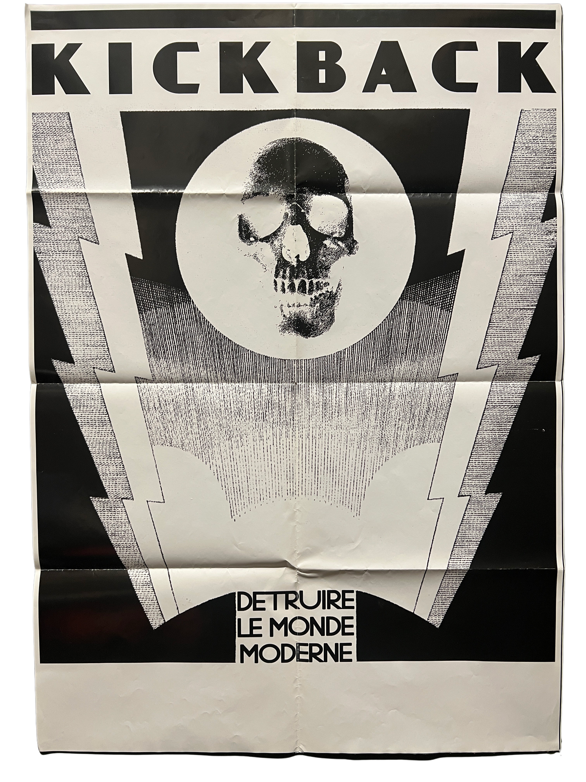 Vintage Kickback &quot;Detruire Le Monde Modern&quot; Poster