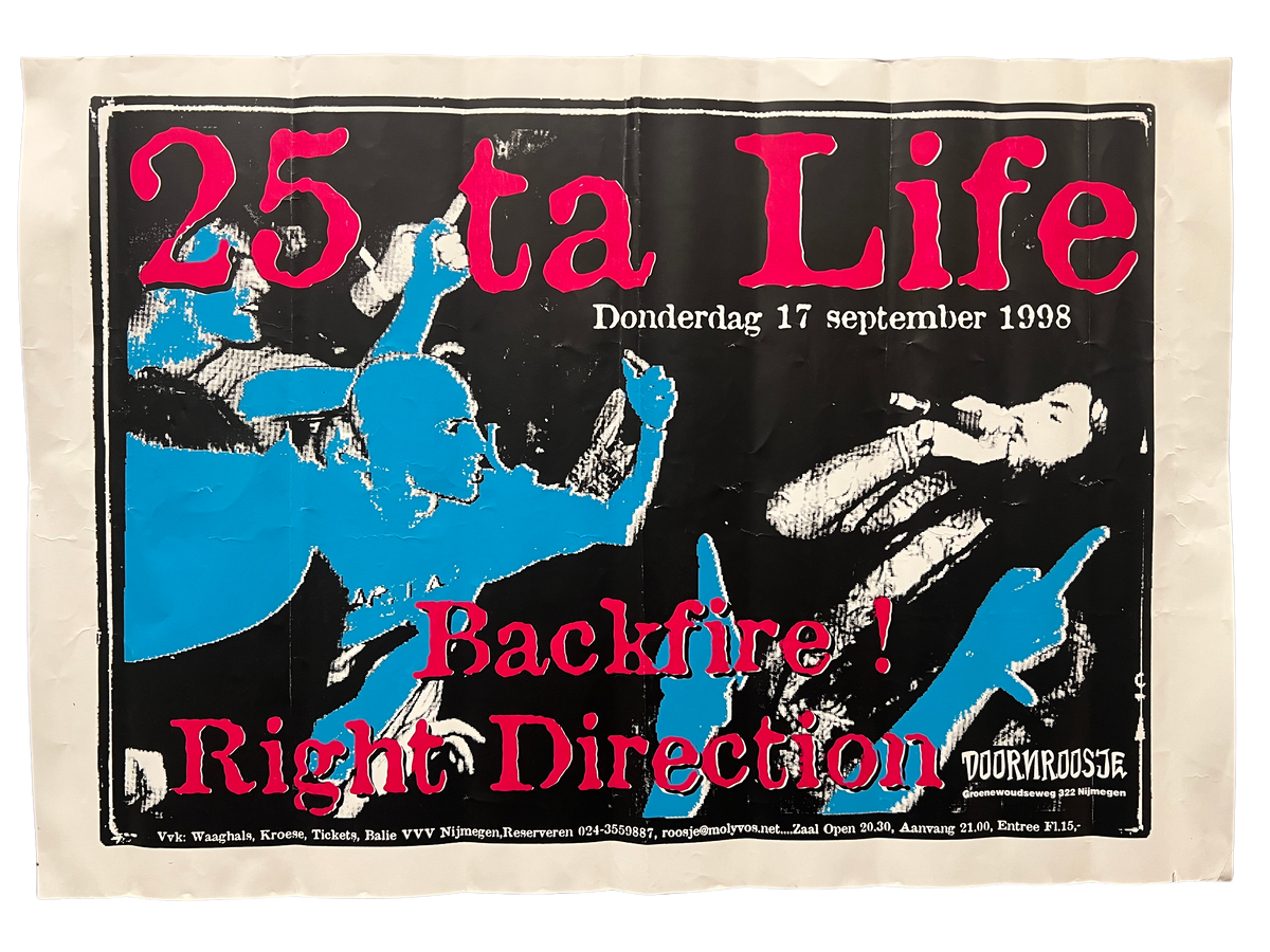 Vintage 25 ta Life &quot;Nijmegen, Netherlands&quot; Poster 1998
