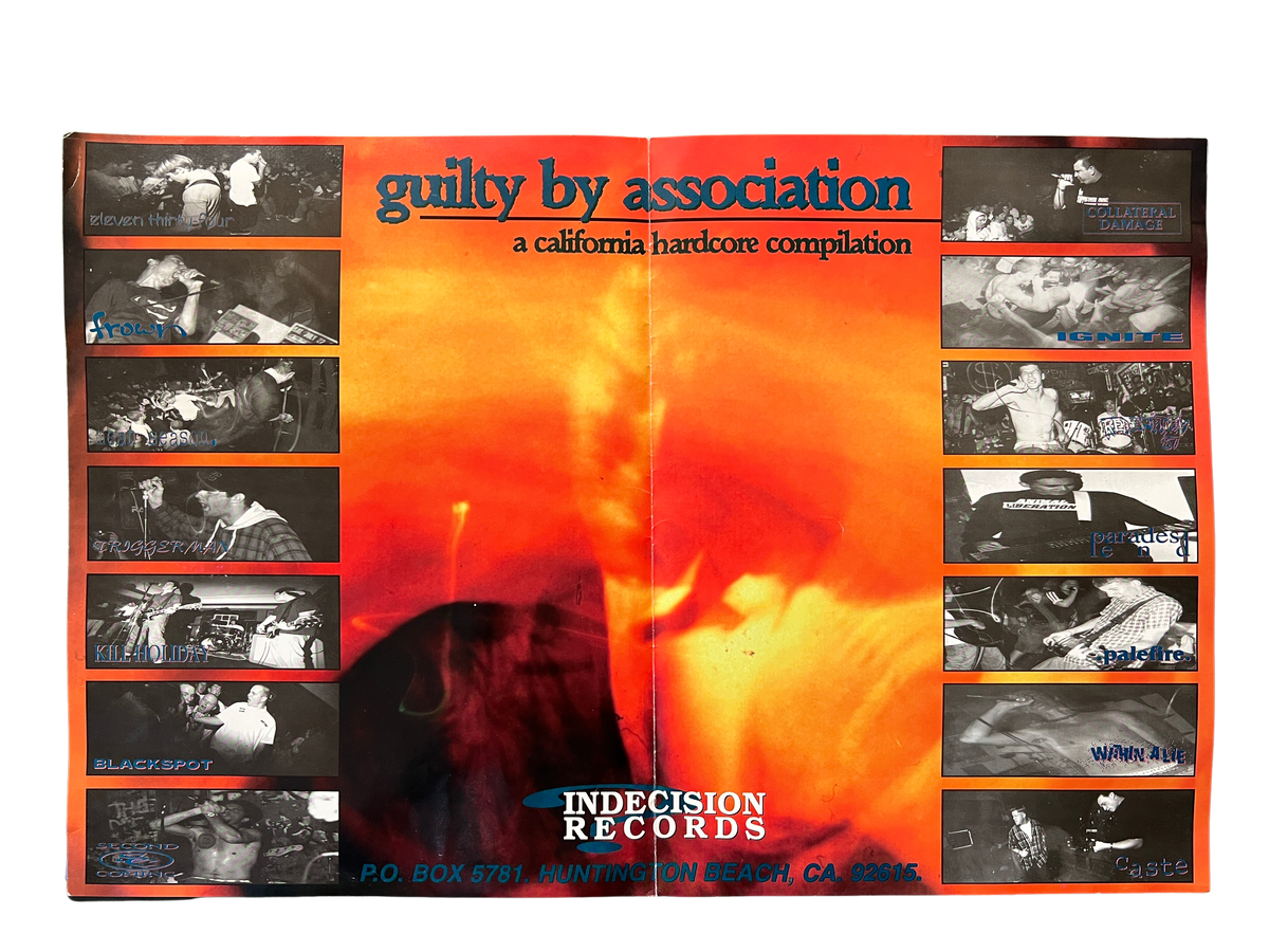 Vintage Indecision Records &quot;Guilt By Association Compilation&quot; Promo Poster
