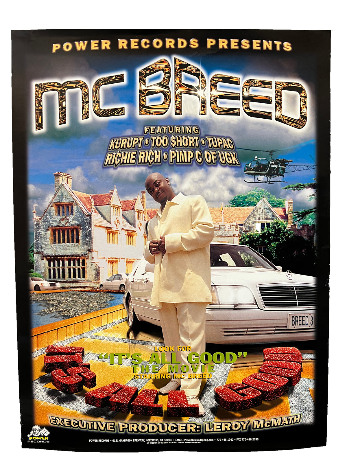 Vintage MC Breed &quot;It&#39;s All Good&quot; Rap Poster