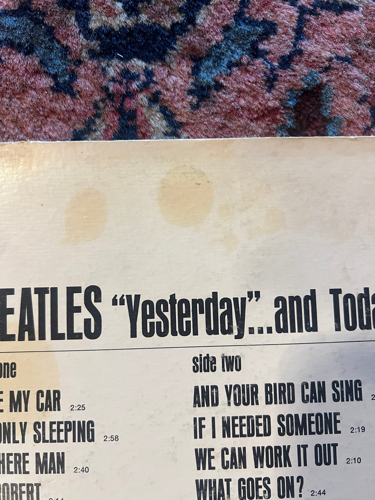 The Beatles “Yesterday And Today” 2nd State Butcher Cover LP - Mono/Scranton
