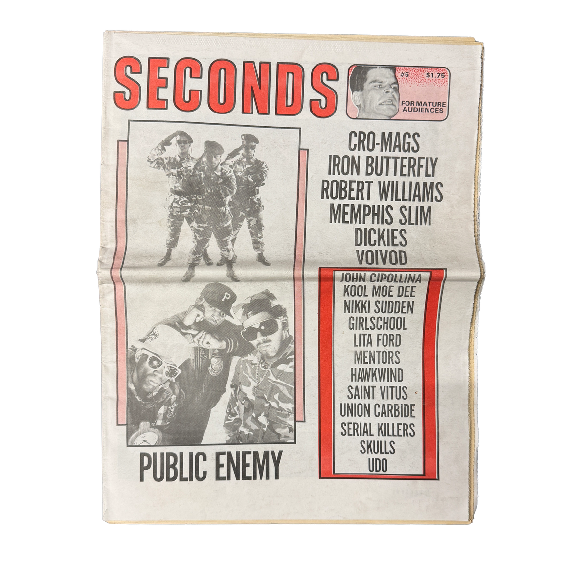 Vintage Seconds Magazine Issue #5 Public Enemy Cover